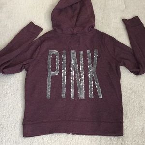 Pink Victoria’s Secret Sequin Hoodie